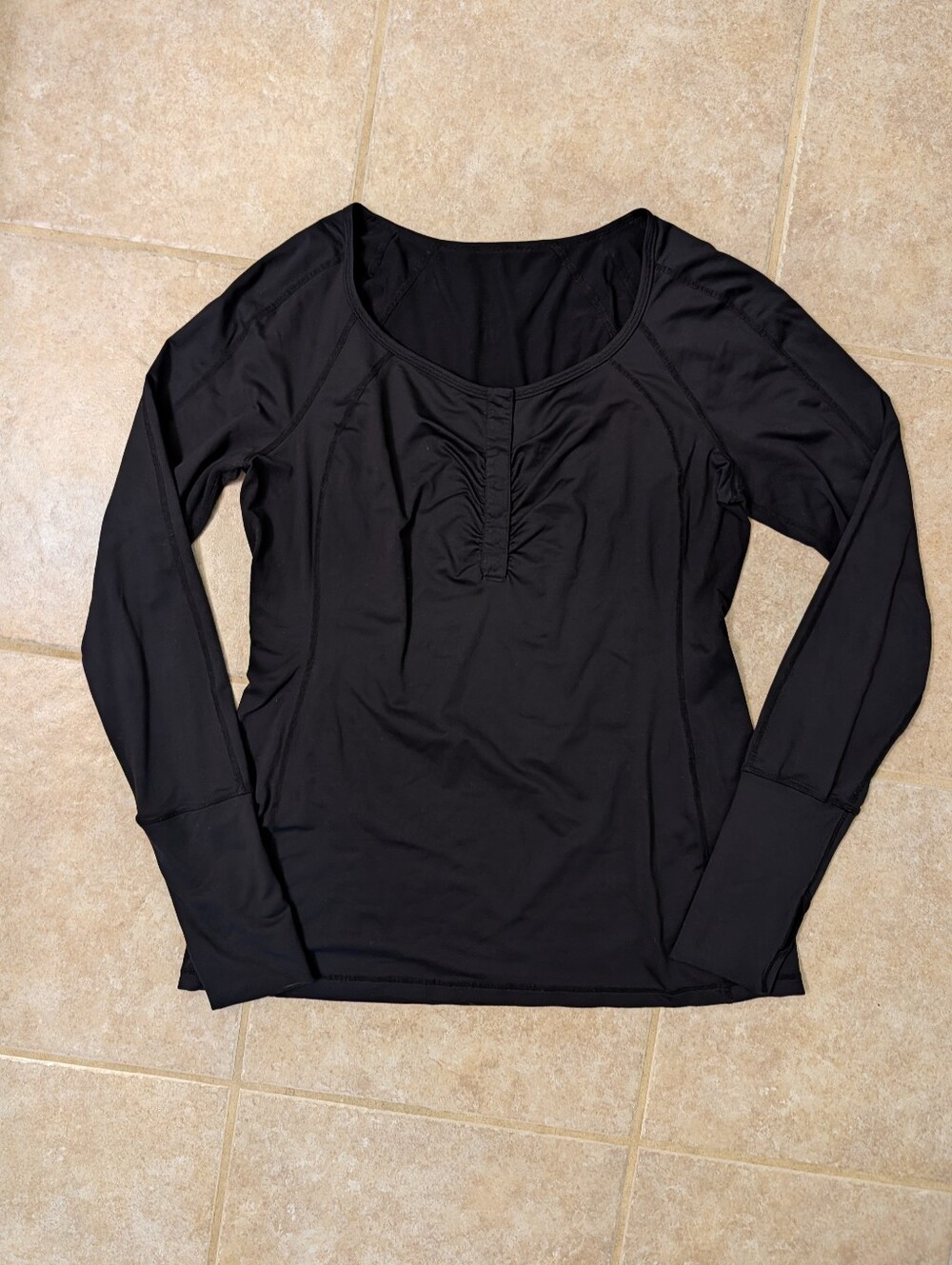 Lululemon Swiftly Tech Long Sleeve Shirt Sz 10 Button Up Black